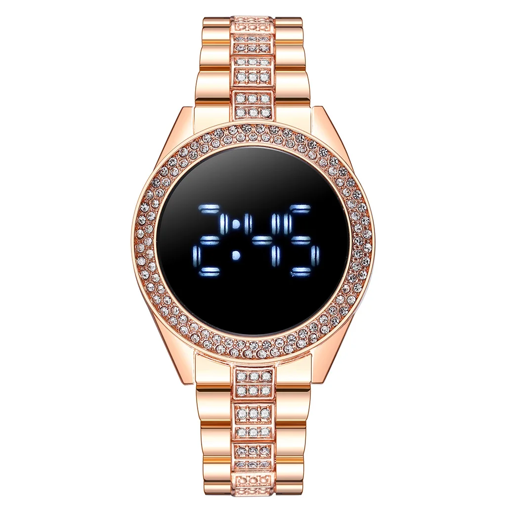 Ladies Steel Band LED watch, Foreign Trade New Ladies Sports Trend Personalized Electronic Watch
