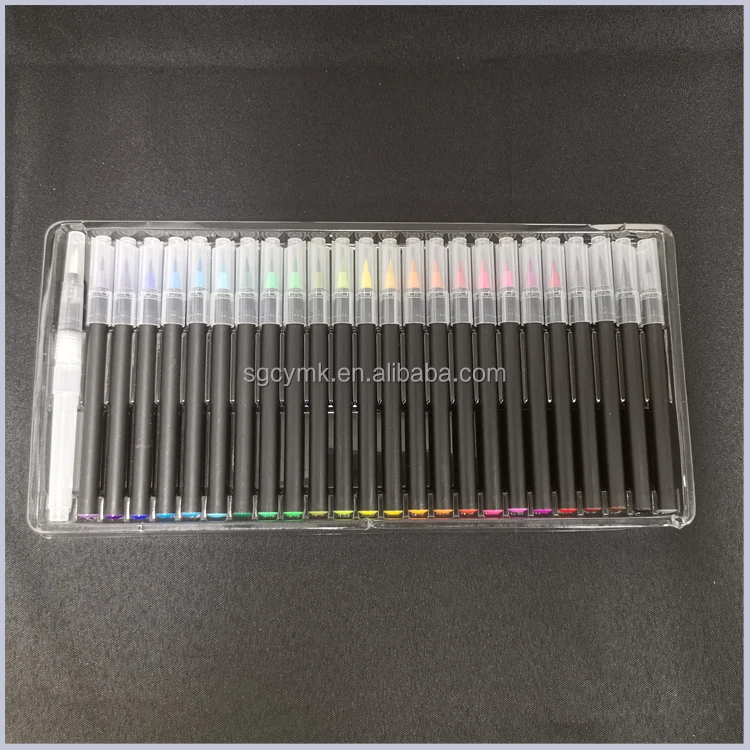 Watercolor Brush Pens Set | 24+1 Colors | Best Real Soft Brush Markers for Adult and Kids Coloring Books, Drawing, Calligraphy