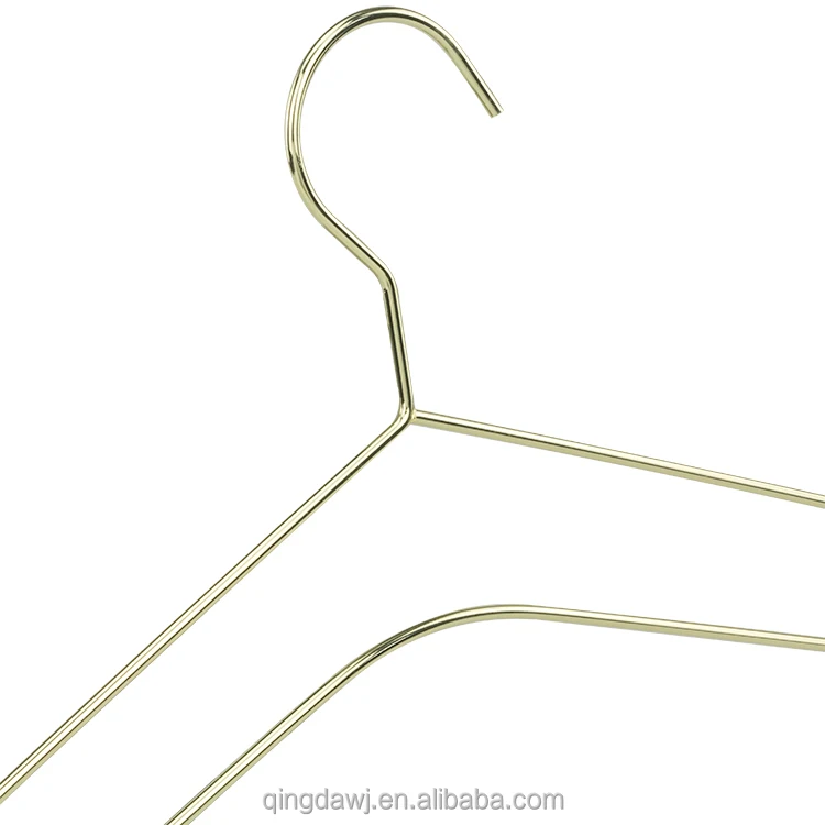 Factory shop wholesale hotel non slip wire metal wire gold iron custom laundry clothes dress shirt coat hangers manufacturer