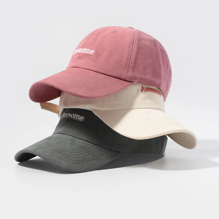 Unstructured 6 panels dad hats with cotton material custom embroidery logo caps