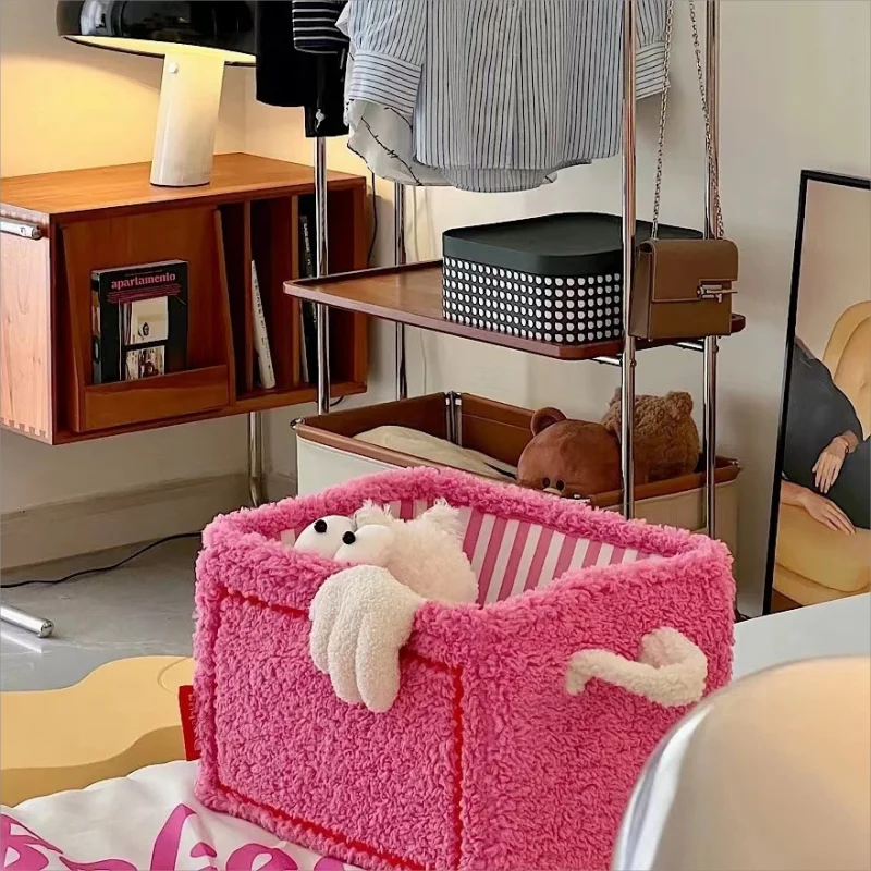 INS hot selling toy cute storage basket miscellaneous snacks toy sorting basket cartoon foldable laundry basket
