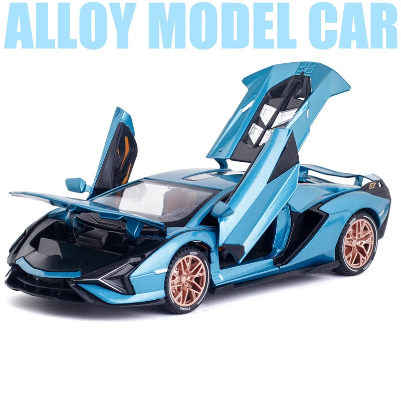 1:24 Lamborgini азиатских FKP 37 литая под давлением модель автомобиля игрушка для детей 20 см отступить моделирование брелок автомобильных ключей со звуком/свет