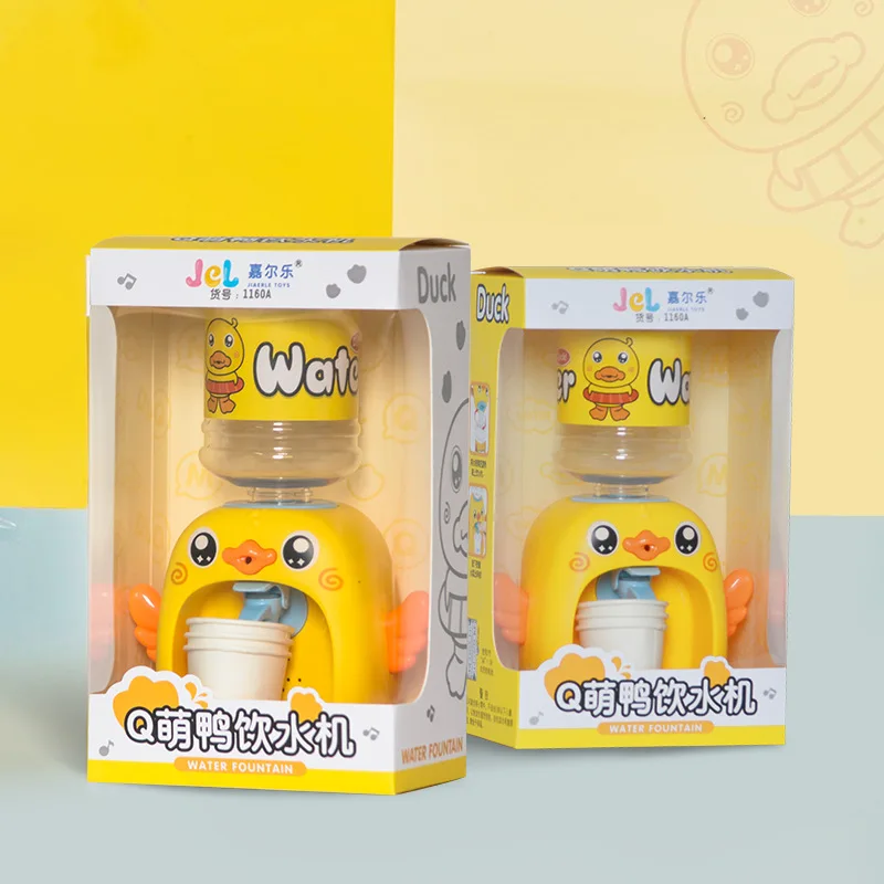 Cartoon Duck Drinking Game Household Appliances Children Mini Water Dispenser Kitchen Toy