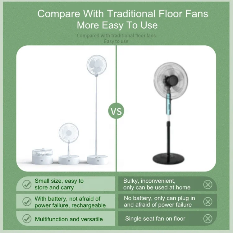 N97 Remote Control Shaking Head Telescopic Fan Water Spray Atomizing USB Rechargeable Mini Desk Floor Foldable Fans