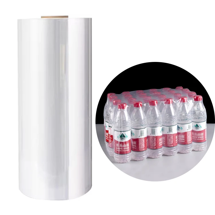 Custom Size PE Heat Shrink Film Transparent PE Beverages Packaging Films Plastic Shrink Wrap for Can Bottles