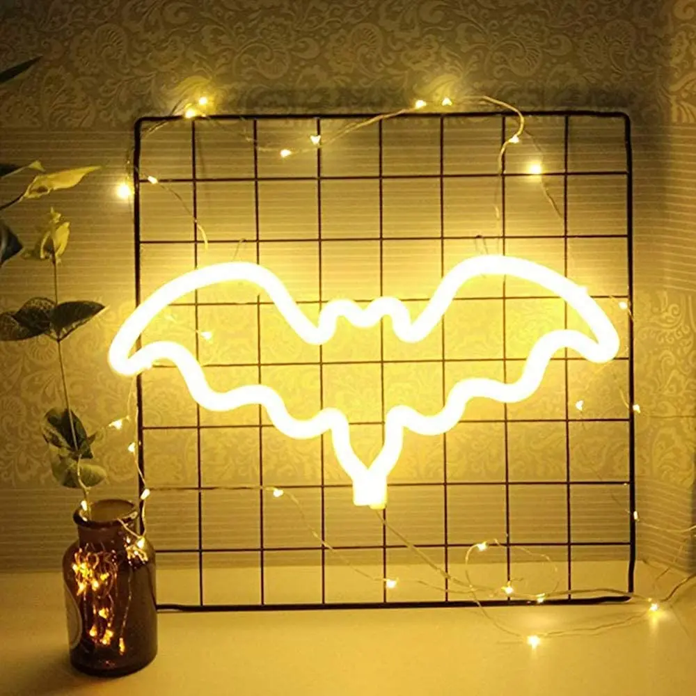 
Bat Led Neon Light Colorful Rainbow Neon Sign for Room Home Party Wedding Decoration Xmas Gift Neon Lam 