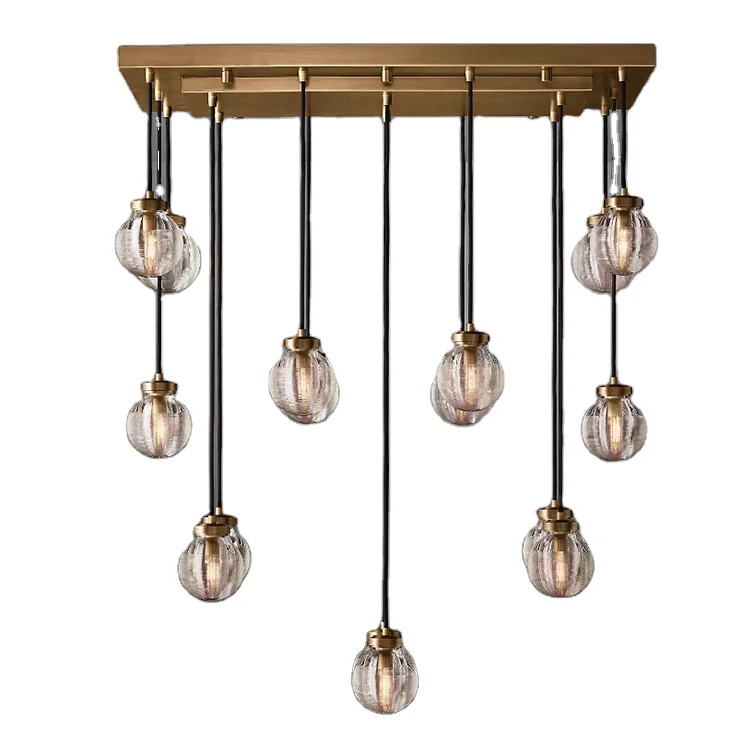 Tpstarlite Modern Style Dining Hall Commercial Hotel Villa Luxury Custom Glass Chandelier Lamp