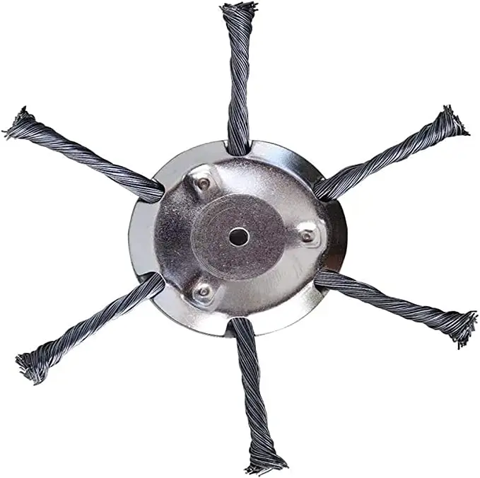 6 Inches Steel Grass Trimmer Head 3 or 6 Cutter Brush cutter Steel Wire Weed Swing Metal Blade Round Edge