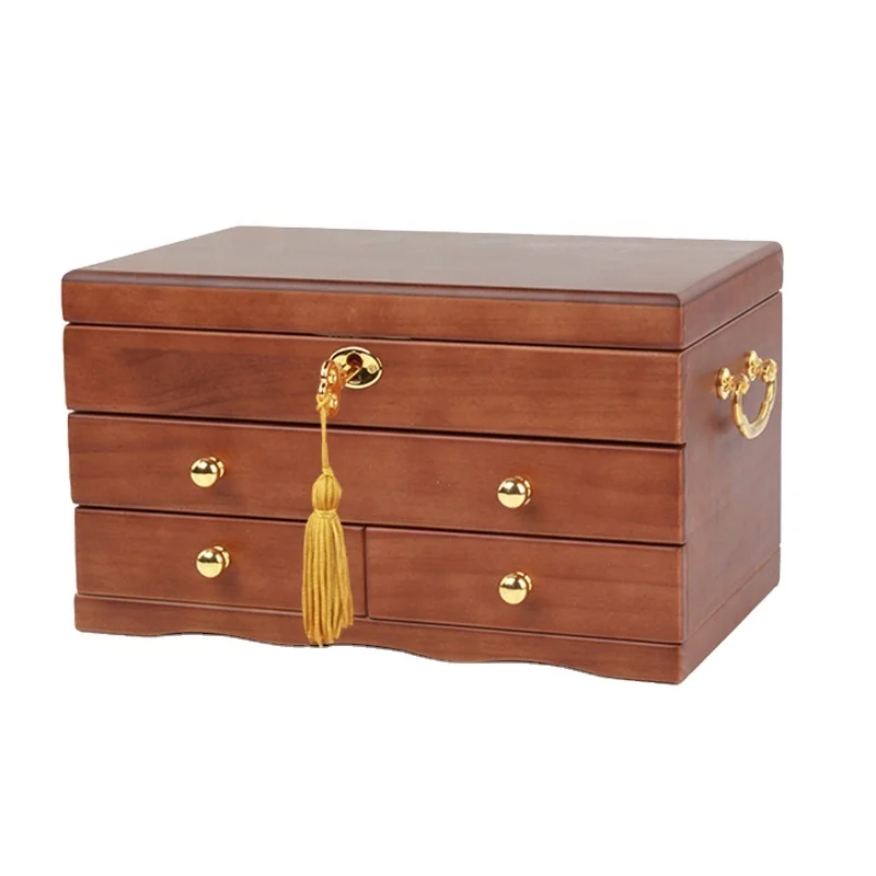 2024 new High Quality Custom Luxury wine red cream Velvet jewelry box gift portable earring jewelry  packaging box