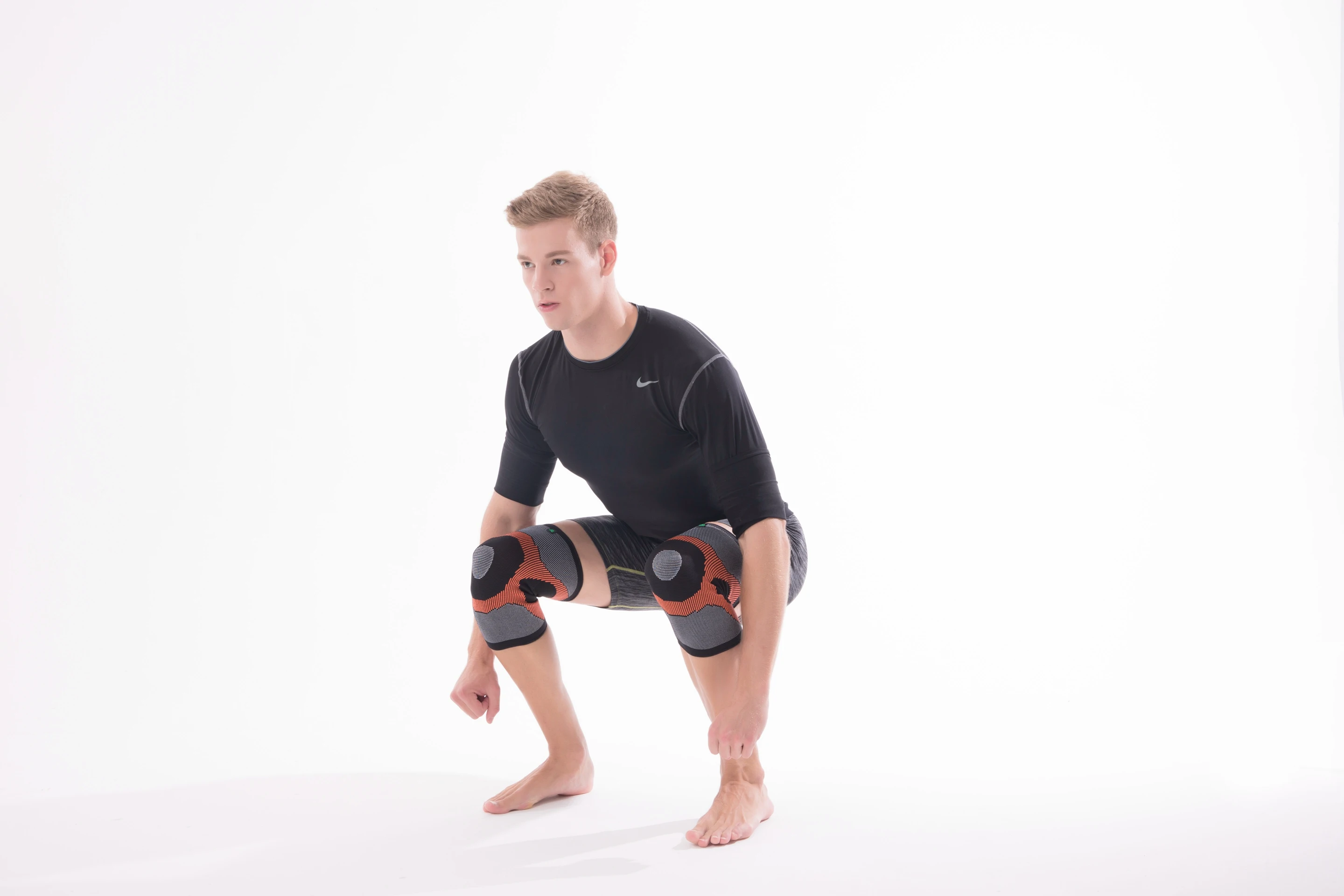 Amazon Silicone spring Anti-Slip sport knee pad support knee brace patella protector silicone knee brace support