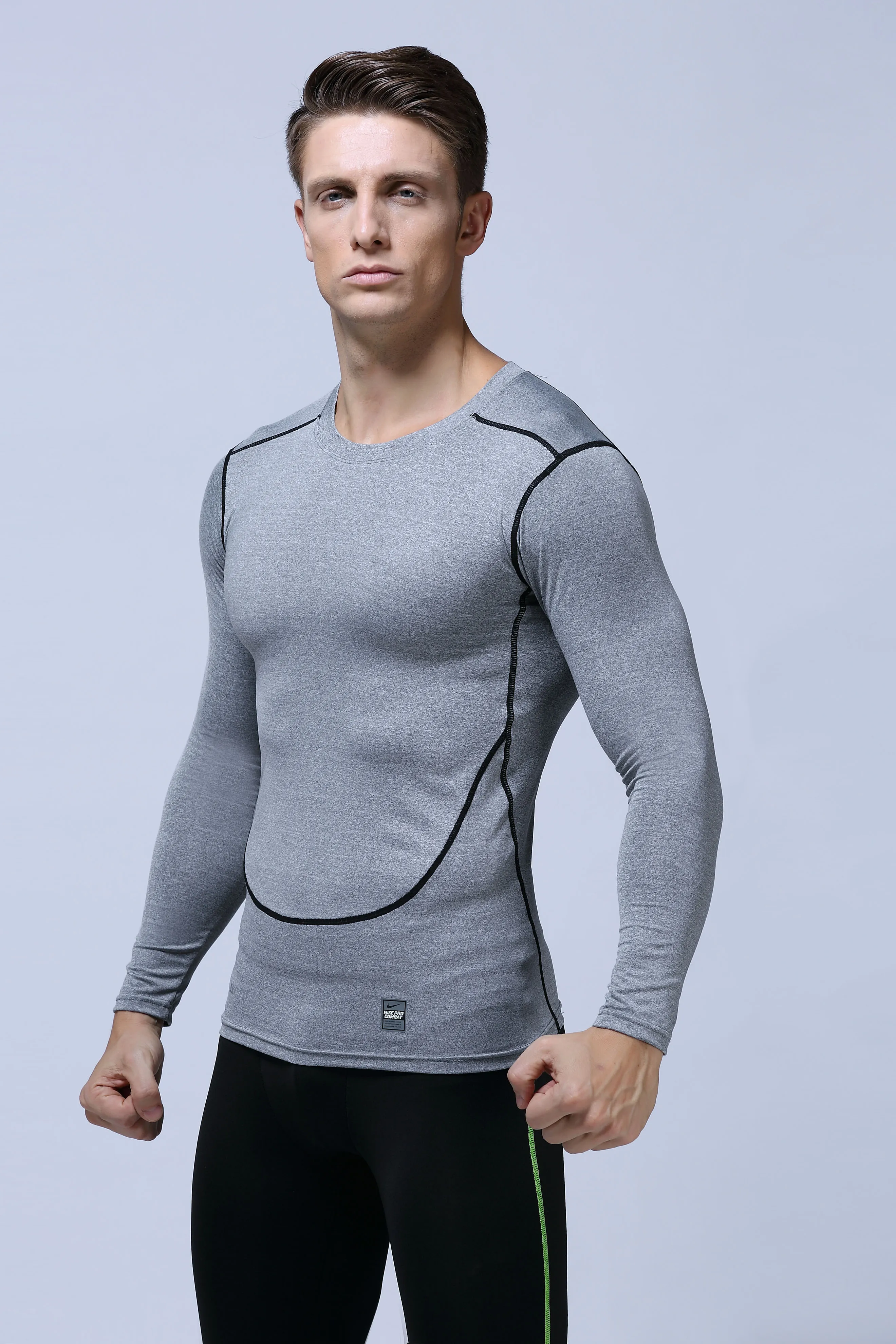 Wholesale T-shirt Long Sleeve Sports Reflective Arrival T-shirts Compression long sleeve