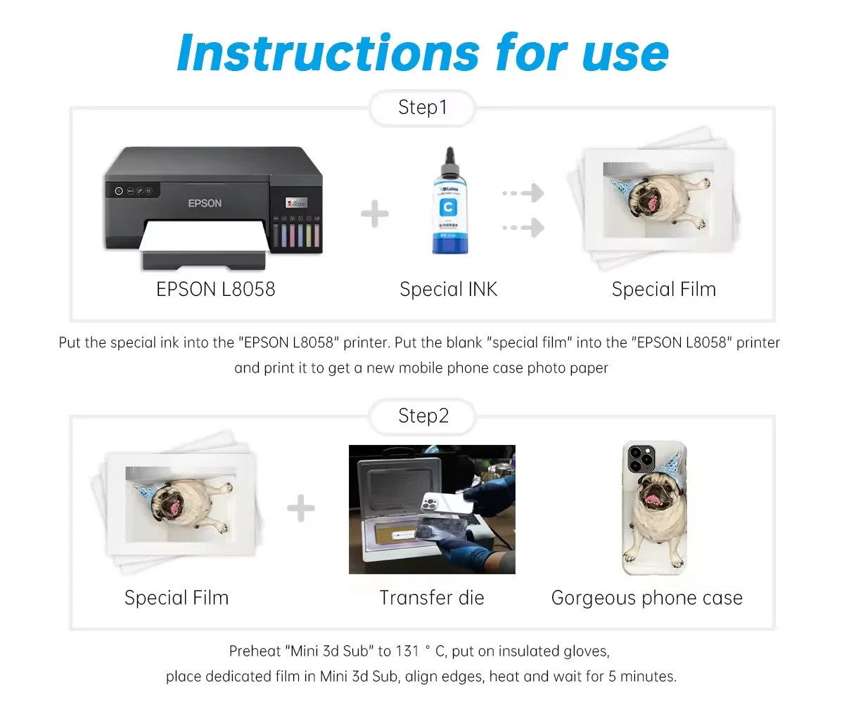 Небольшой сублимационный принтер для телефона