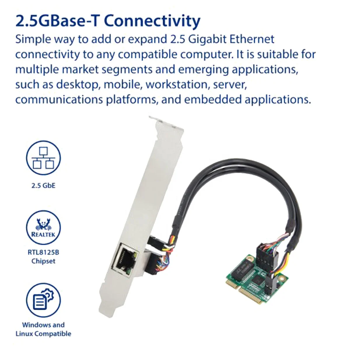 Hot Sale Yes Mini Pcie 1g Lan Card Wired 2.5g Ethernet Adapter China 2.5g Lan Card Adapter