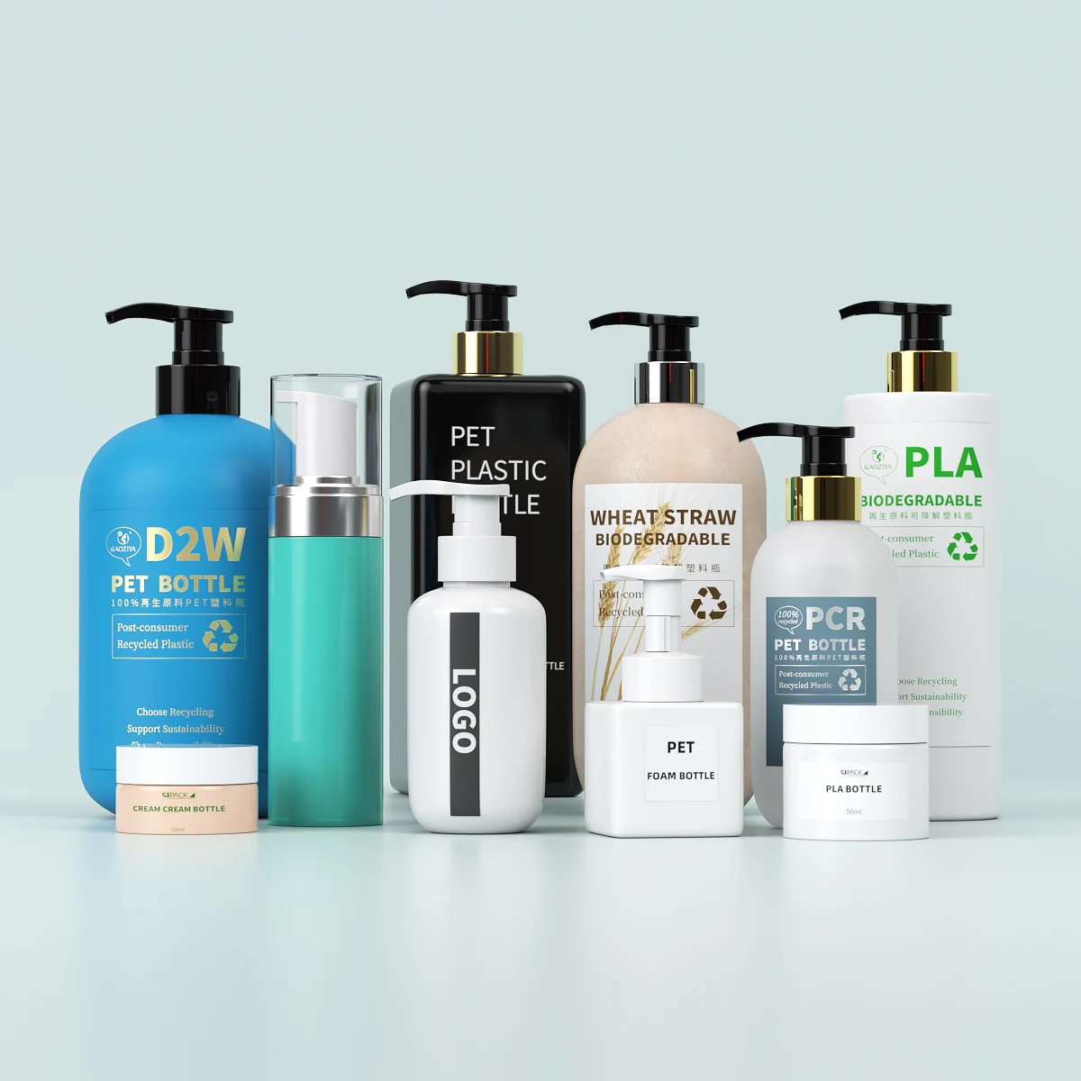 Coloufur purple 50ml 50g 100grams 250 g 150g 10oz pcr pla cosmetic container pot biodegradable wheat straw jar with logo cap