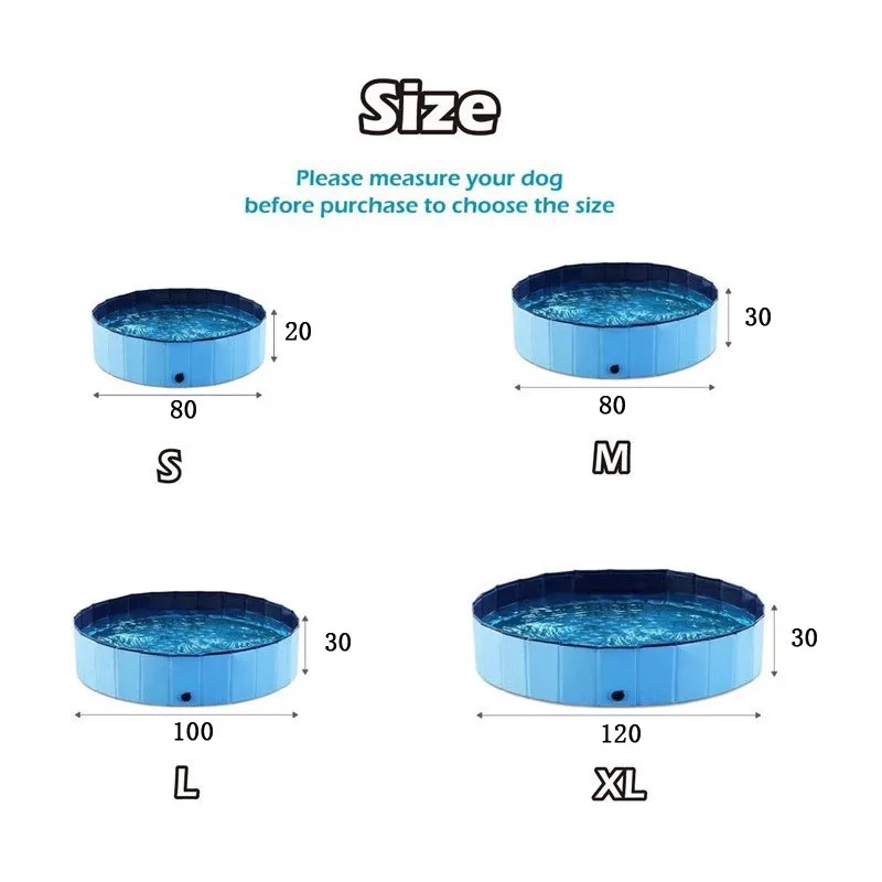 Foldable Dog Pet Bath Pool Collapsible Dog Pet Pool Bathing Tub Kiddie Pool for Dogs Cats and Kids