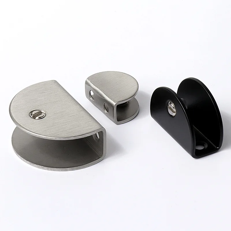 Stainless steel glass bracket Glass clamp fixing accessories Clamp laminate fixing clamp semicircular square glass bracket