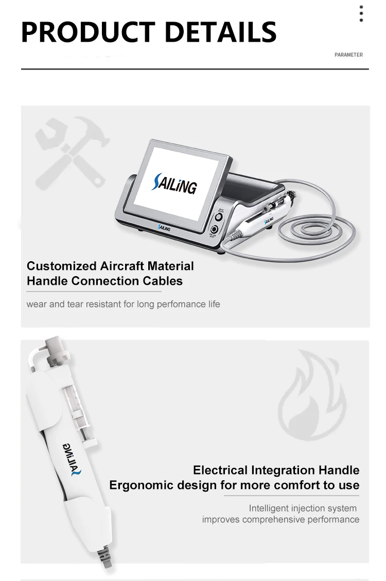 High Quality Cosmetic Needle Water Vacuum Negative Pressure Mesotherapy Gun For Skin Tightening