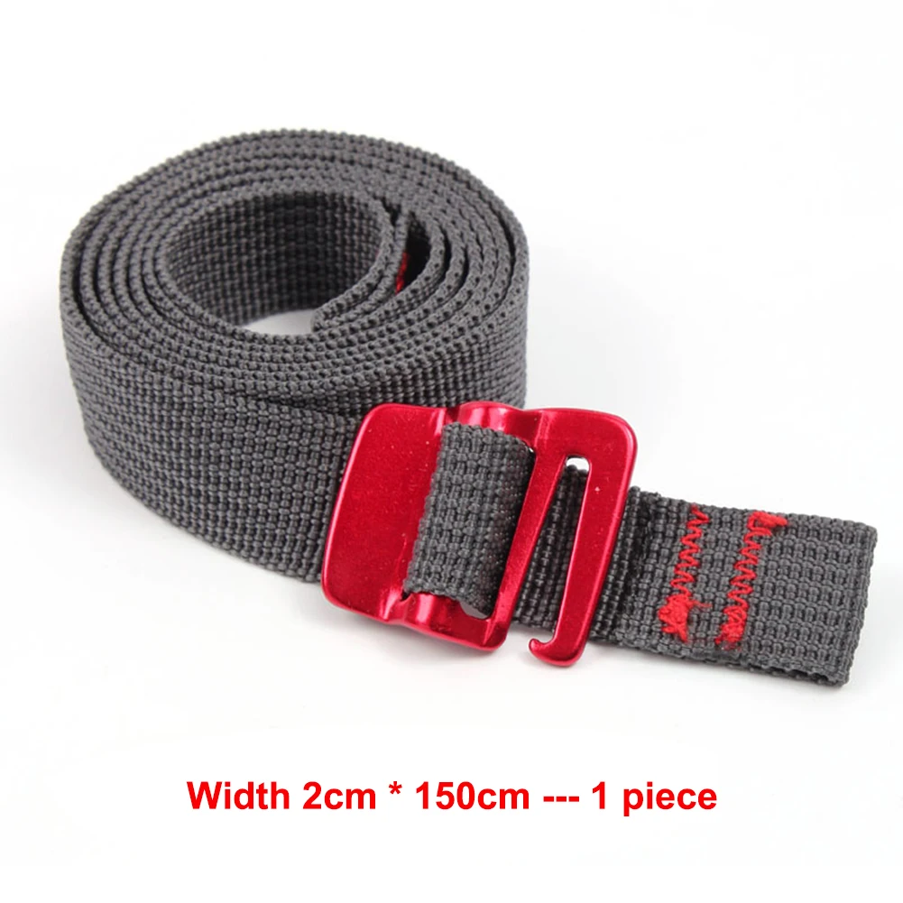 200CM Load 125kg Durable Nylon Cargo Tie Down Luggage Lash Belt Strap With Cam Buckle Travel Kits Camping Luggage
