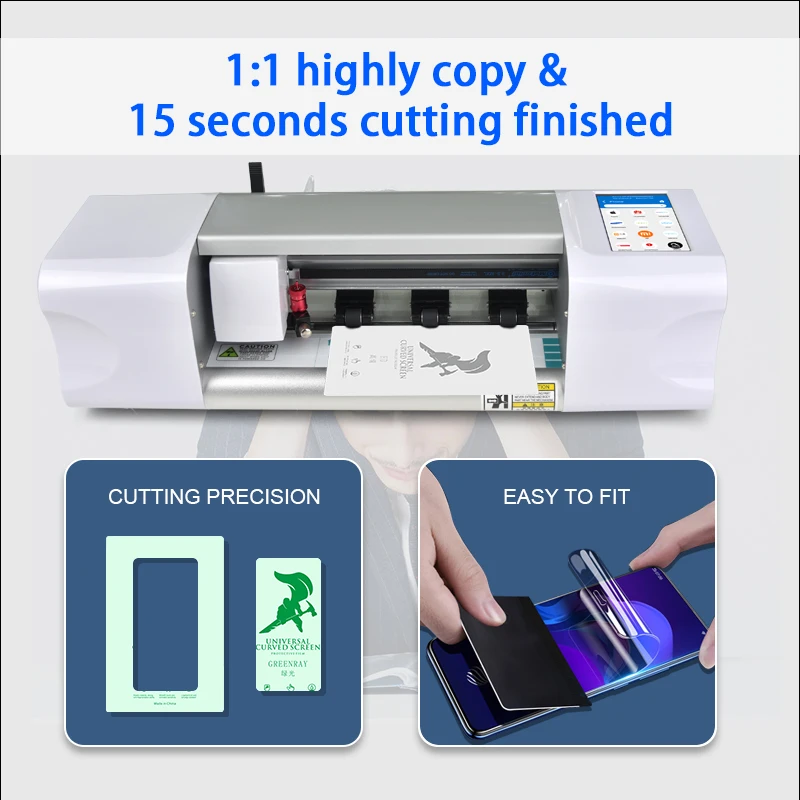 Unlimited Intelligent Hydrogel Film 3D Relief Back Stickers Mobile Phone Skin Cutting Machine