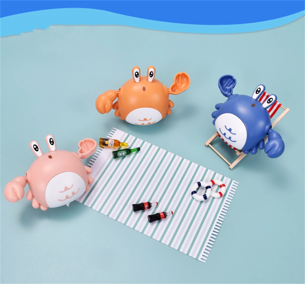 Baby Crab Water Bath Toys Sprinkler Bathtub Shower Pool Floating Ocean for Kids Girls Toddlers 1-3 Year Old Boys Gifts Bath Toys