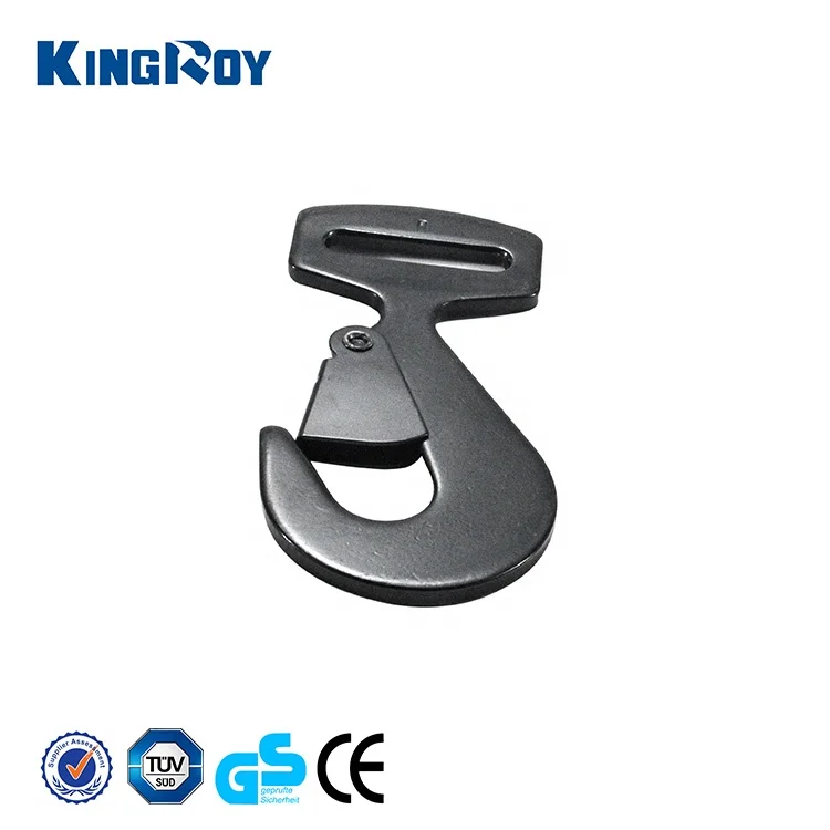 KINGROY 2 Inch 50mm Black Metal Fittings Snap Latch Hooks for Tie Down Webbing Straps