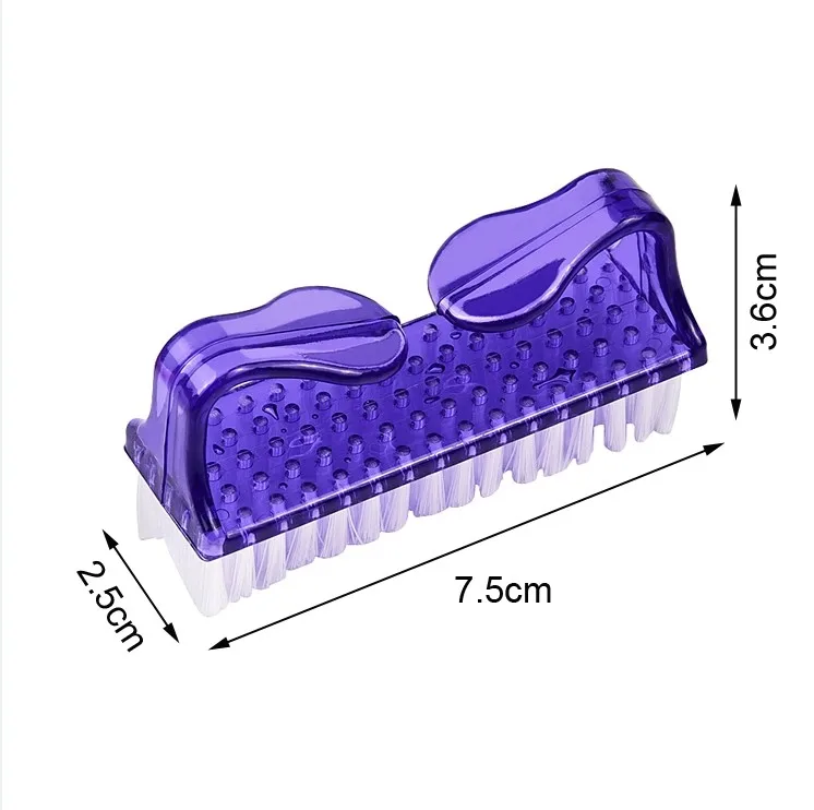 Ready to Ship Pink/purple/blue nail dust brush big size 80mm long cleaning dusty nails dust cleaner brush with plastic handle