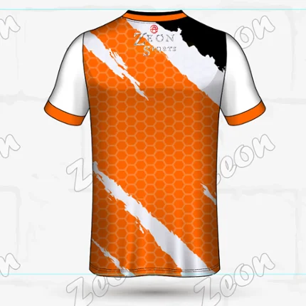 wholesale customized orange design sublimated  factory OEM custom t shirt