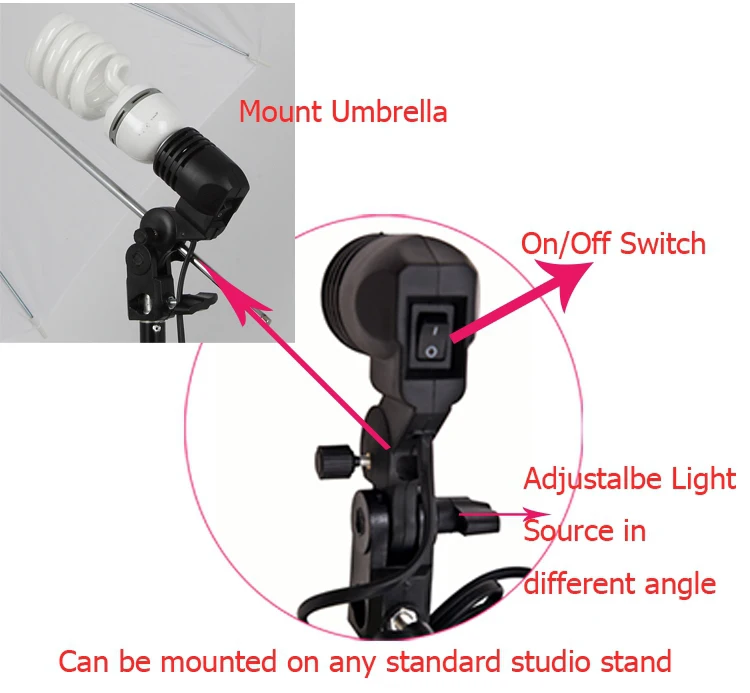 33 дюймов Фотостудия flash mount kit фотографии зонтик