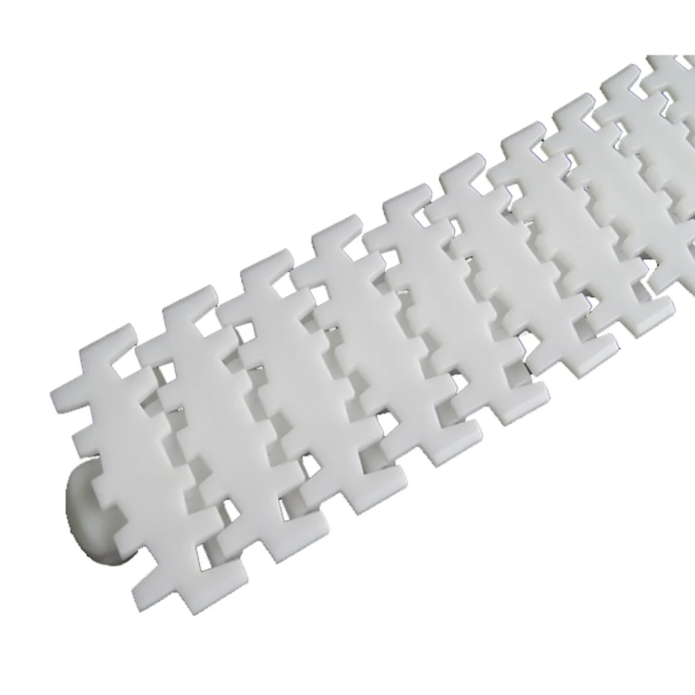 Professional Supplier White Straight Line Transportation Plastic Conveyor Flat Top Chains For Food Industry