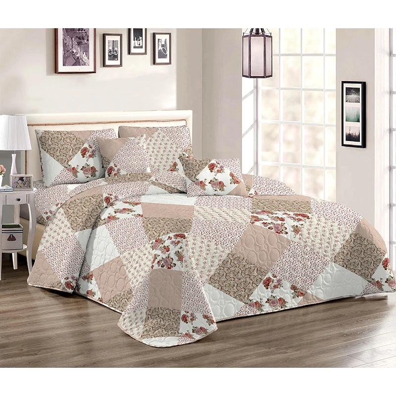Wholesale Soft Bedding Sets Flora Pattern Quilts Bedspreads Sets for All Season