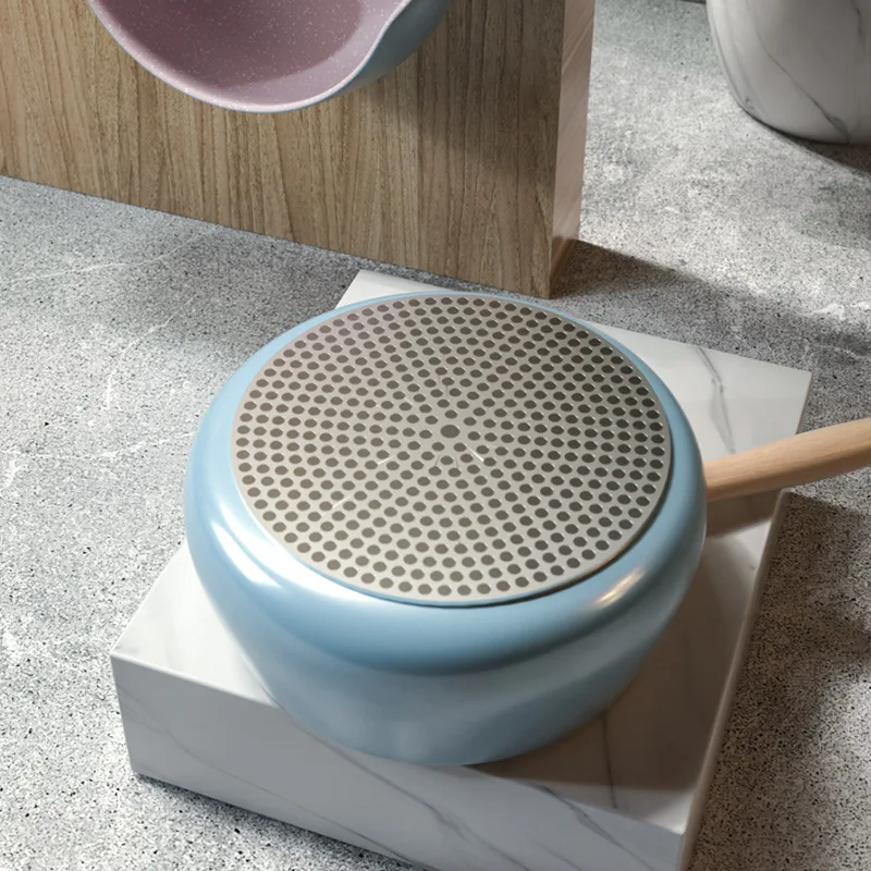 New mini pink blue cute nonstick deep cooking aluminum pot cookware kitchen accessories