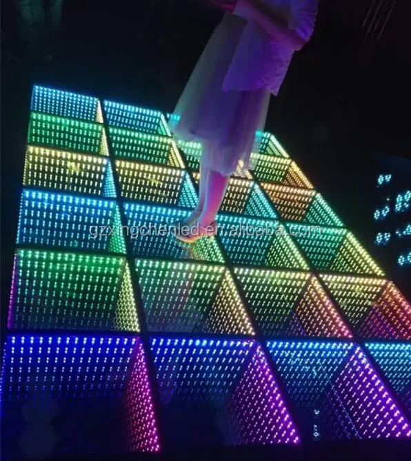 Купить диско RGB Новый светящийся танцпол 3D DJ беспроводной магнитный СВЕТОДИОДНЫЙ танцпол для продажи