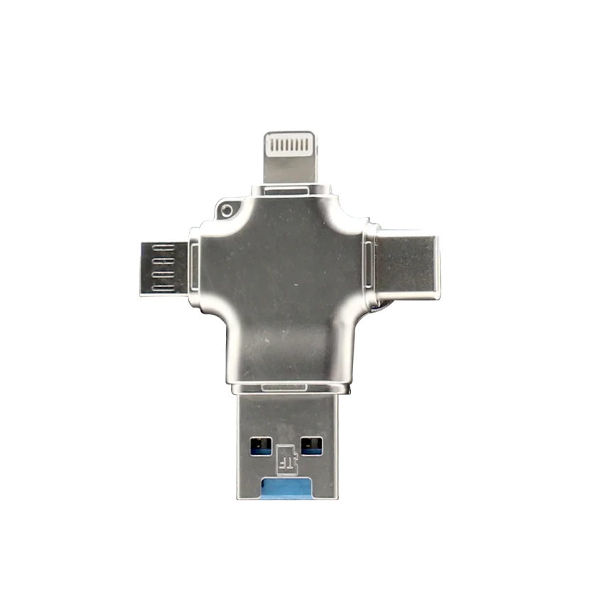 Бесплатный образец 4 в 1 Type-c Mini USB 2 0 устройство для чтения карт памяти OTG TF Card Writer
