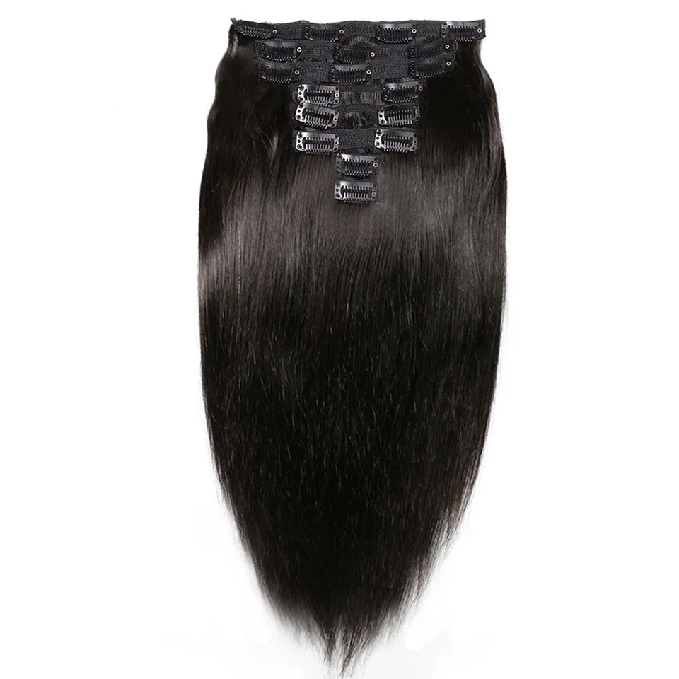 
iWear Grade 10A Remy hair 100% human hair clip in hair extension for white women 