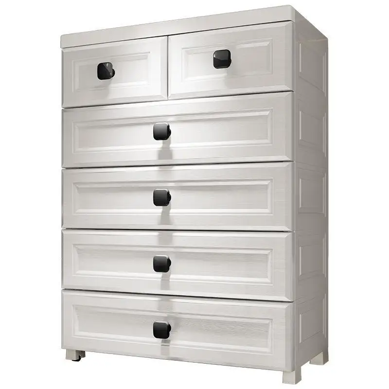 New style European Style Luxury Baby Plastic Cabinets 5 Drawers Wardrobe