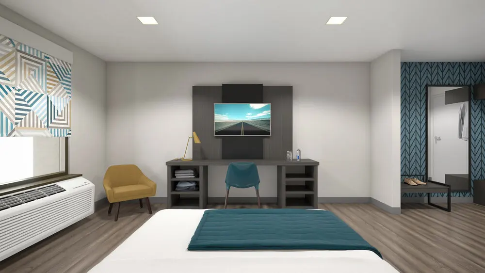 GRT6252 Motel 6 Gemini Hotel Room Furniture Sets Modern King Queen Hotel Bedroom Furniture Sets