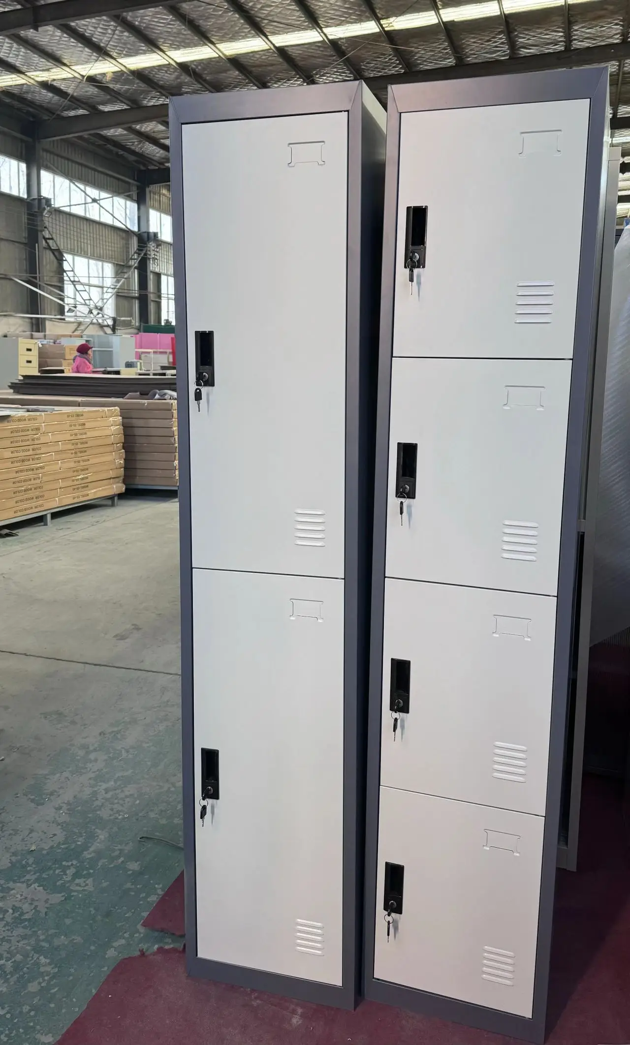 manufacturer wholesale price steel locker cabinet metal school storage 9 12 15 18 door gym locker white industrial lockers