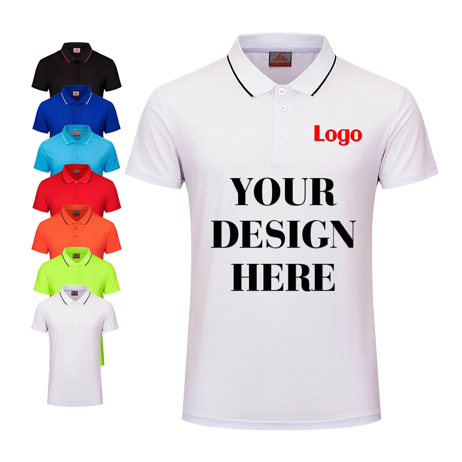 Custom Promotional Polyester Polo Shirts Breathable Plus Size Printed for Company Event Elevate Your Brand with Branded Polos
