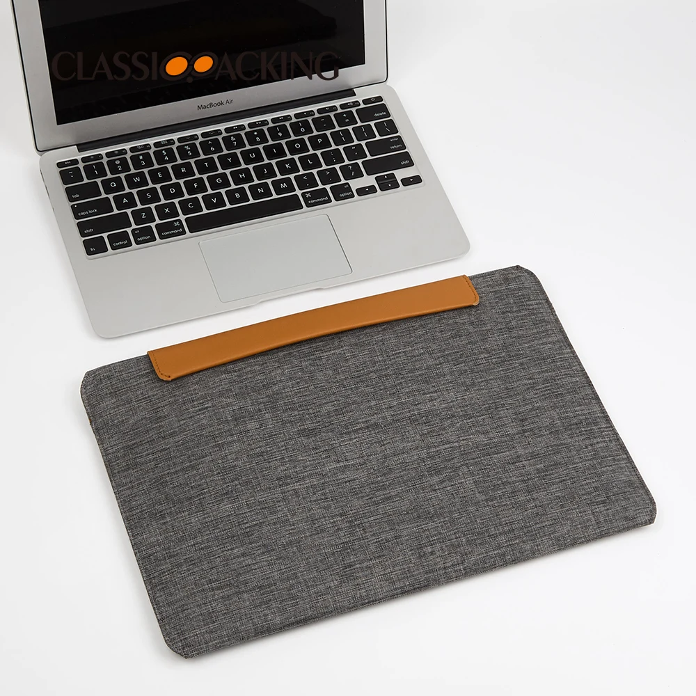 BSCI ISO Sedex Custom Cheap Computer Sleeve Messenger Zipper Canvas Laptop Bag