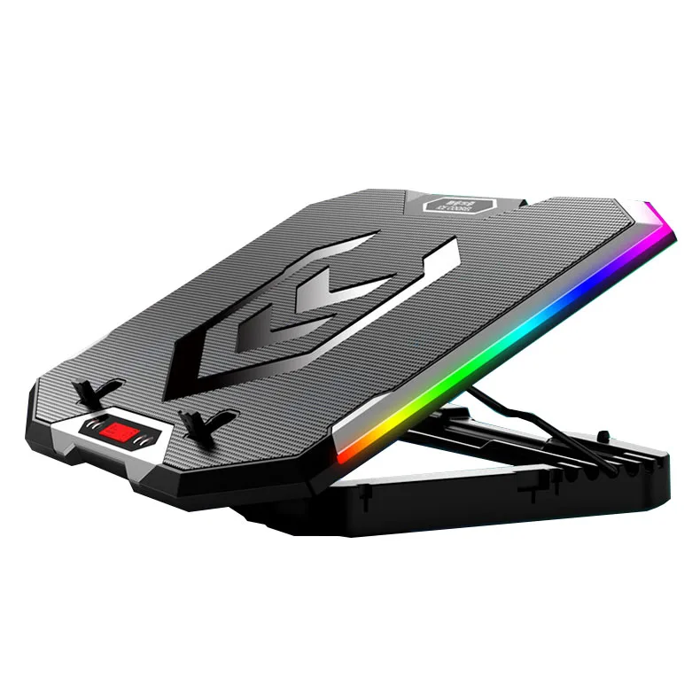 Gamer choose high quality adjustable notebook stand with 6 fans cooling pad for laptop