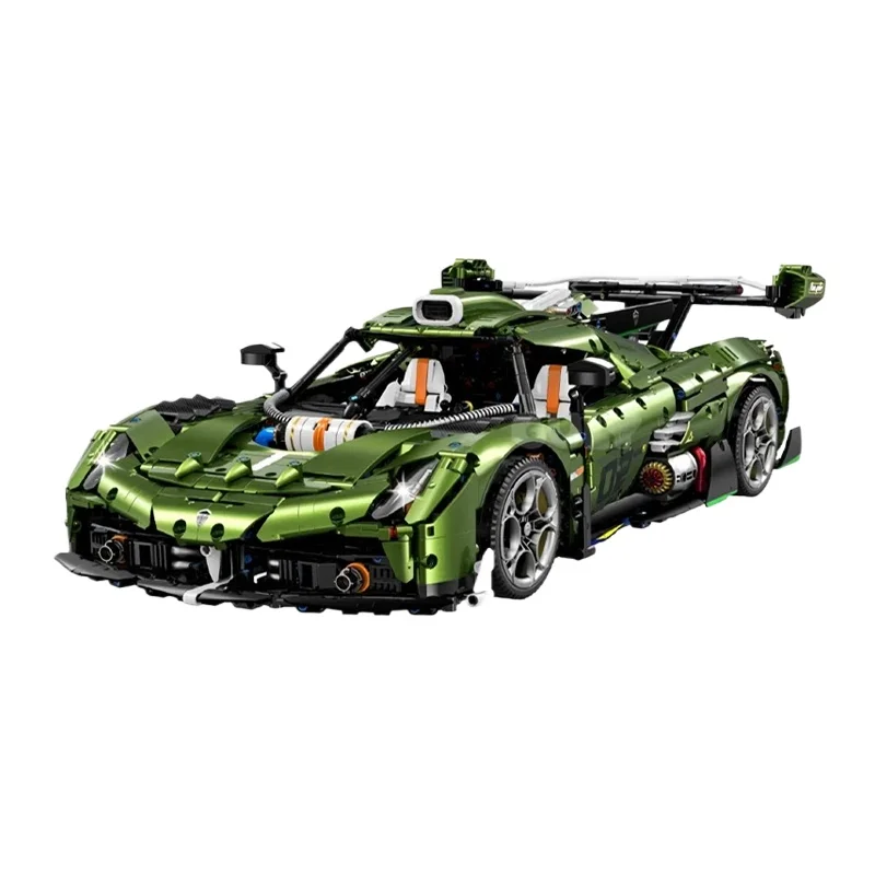 GULY 10628 1:8 MOC Technical RC Racing Building Blocks Assembling Supercar Bricks Model Toys for Boys Christmas Gift Set