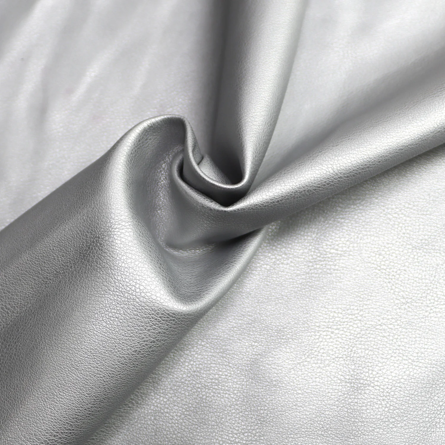 Silver Garment Imitation leather material PU synthetic leather for Leather jacket dressed skirts cuero sintético