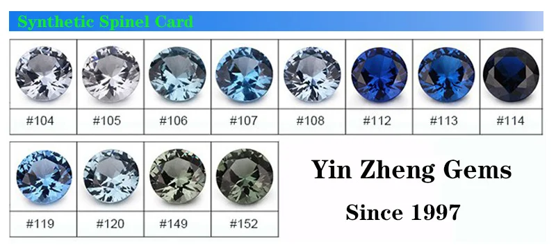 YinZheng round cut black spinel loose gems synthetic loose stones spinel for jewelry making