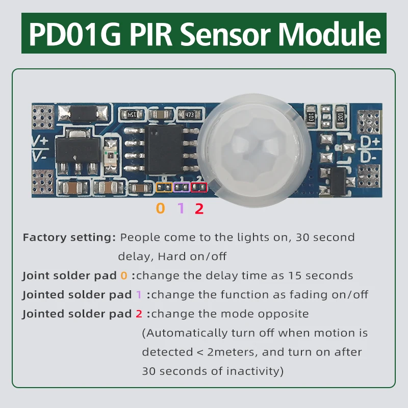 GREESON Лидер продаж dc12v мини-микро умный переключатель автоматический выключатель Pir датчики 3a инфракрасный датчик движения