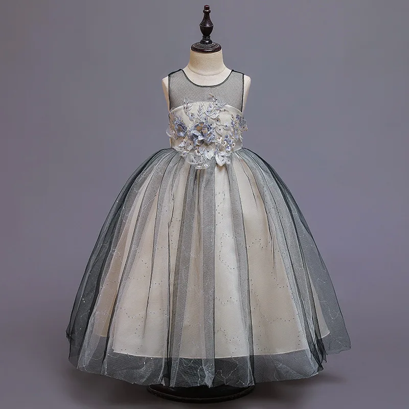 
Fashion 11-12 yrs Children Wedding Round Neck Dovetail Sequin Dress For Girls,Princess Kids Baby Girls Sequins Dress Party 