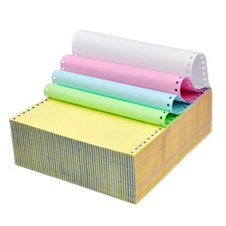 Multi Color CF CFB CB Carbonless Office Invoice Paper 1-6 Ply Continuous Carbonless Computer Copy Paper