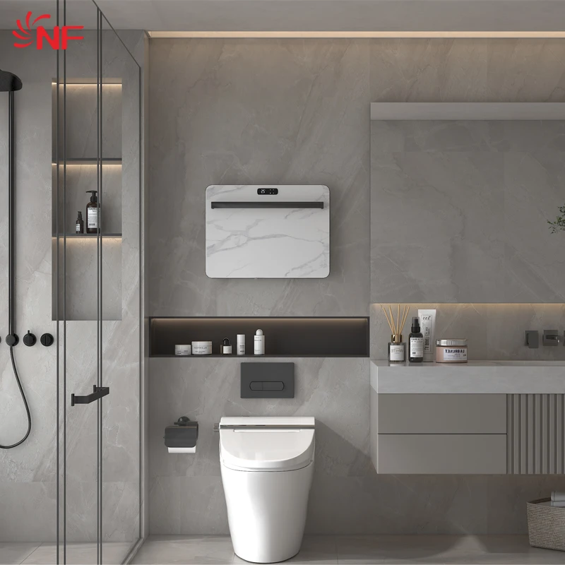 Smart Heated Towel Rail Wall Mounted Electric Towel Rack Shelf Heated Towel Warmer