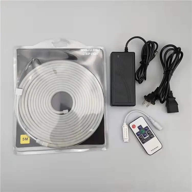 12 Volt RGB Neon LED Strip DIY Fantastic Lamp 5M Tube for Restaurant Advertisement Custom Size Copper Body for Warehouse Use