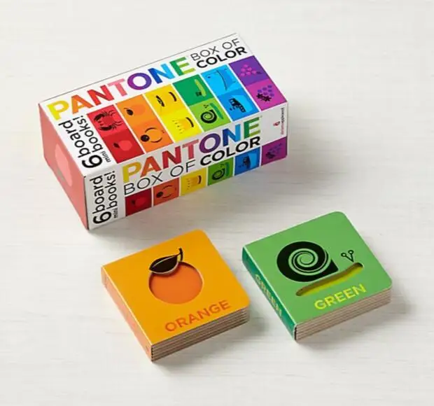 Custom Printing Pantone Children Baby Color Perception Book Set Box of Color from 23 years factory Hard Cover Coated Paper