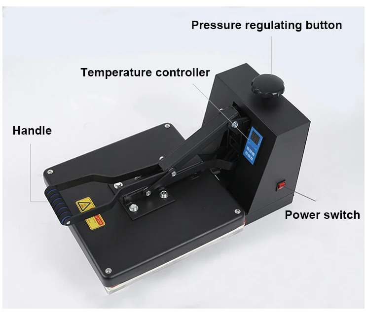 Mini 38*38 Transfer Printing Easy to Operate Temperature Adjustable Flatbed Heat Press Machine for Custom T shirt Bags Logo